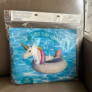 Giant Unicorn Pool Float with Rainbow Accents